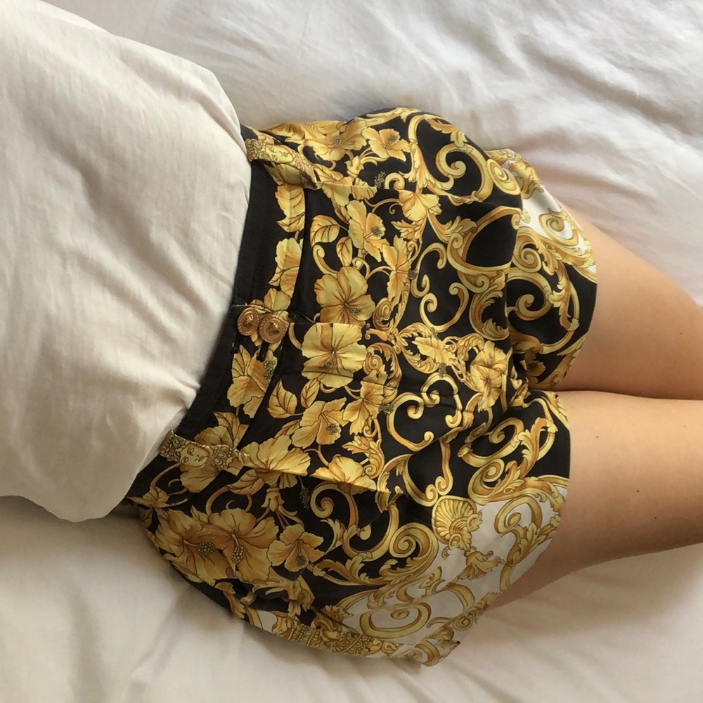 ICONIC SILK VERSACE SHORTS ORIG. $875 USD NOW $400